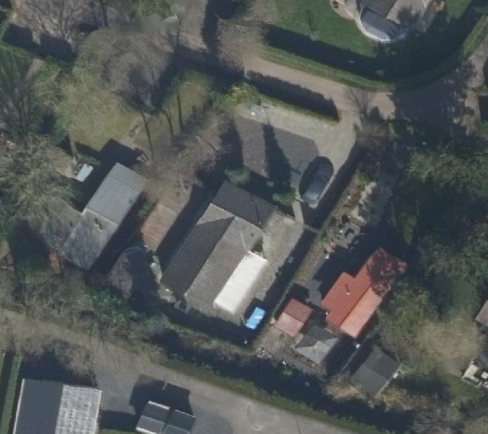 True ortho Luchtfoto op daksegment