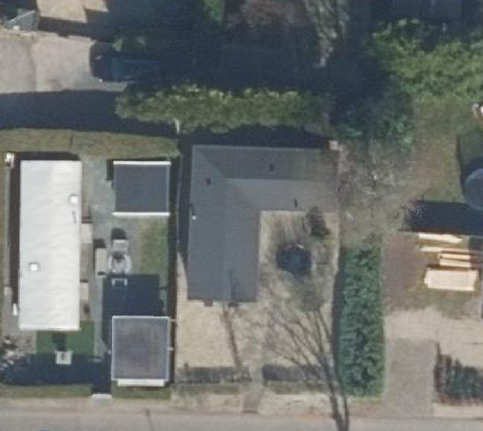 True ortho luchtfoto van Voorthuizen met zicht op woning