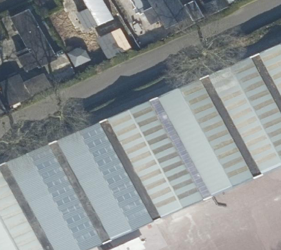 True ortho Luchtfoto op daksegment