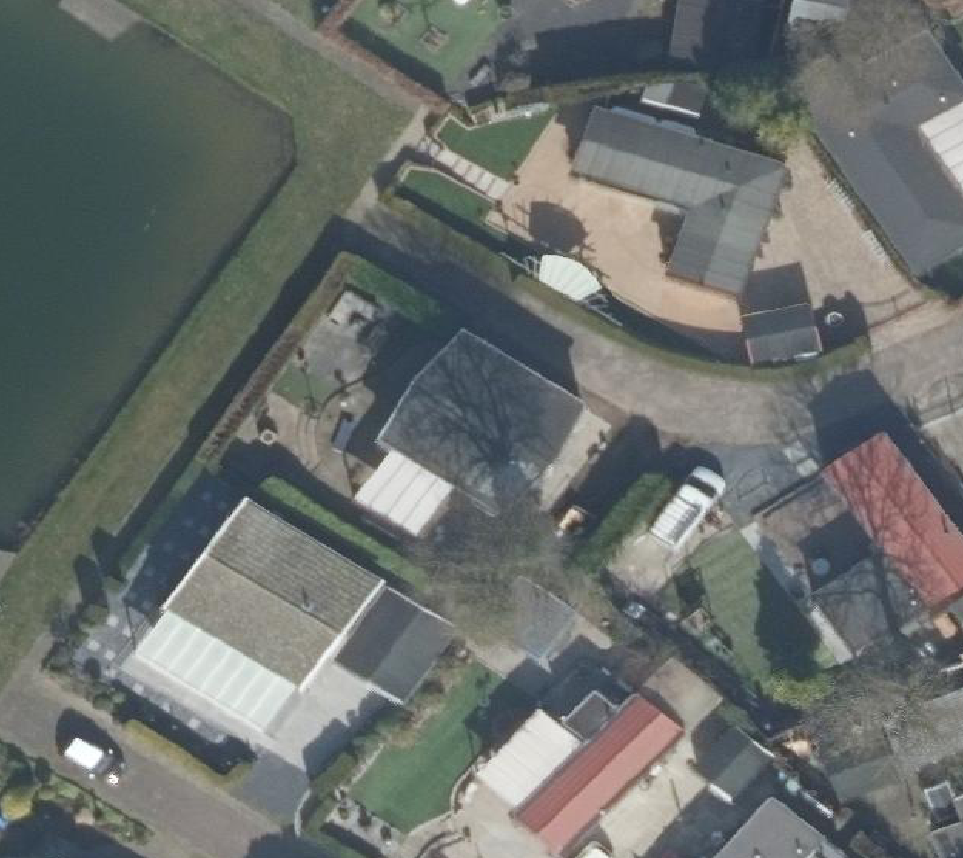 True ortho Luchtfoto op daksegment