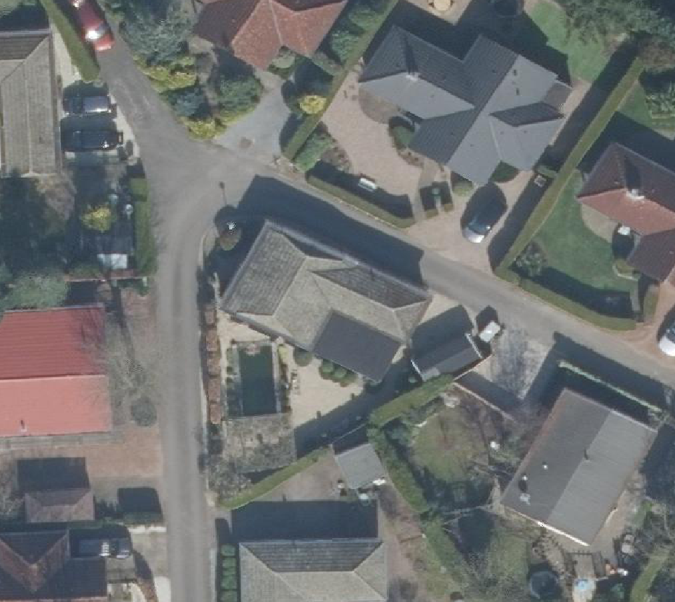 True ortho Luchtfoto op daksegment