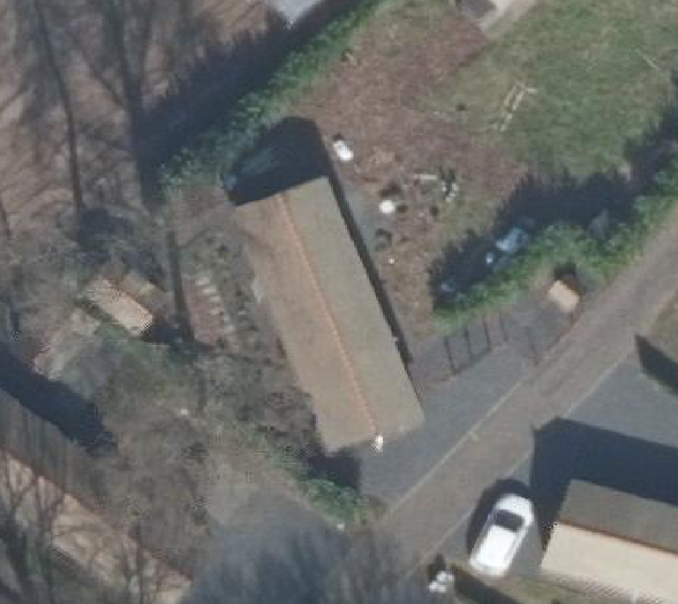 True ortho luchtfoto van Voorthuizen met zicht op woning