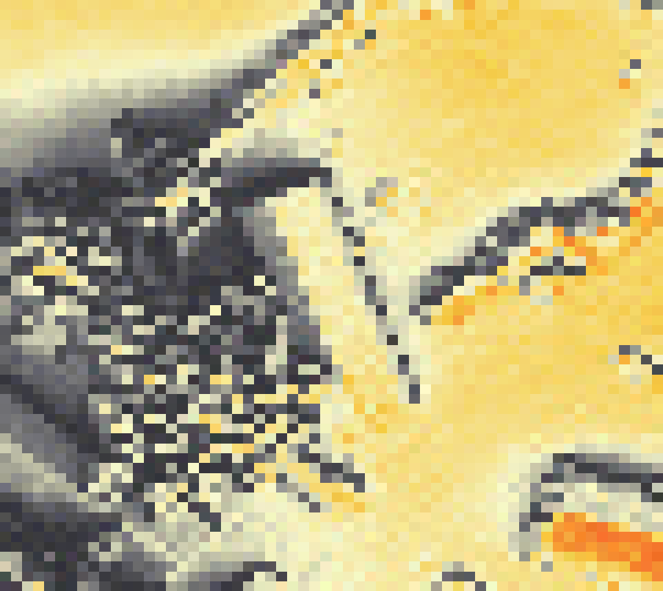 PV-irradiatie op daksegment ingezoomd met intensiteitsverdeling van zonlicht