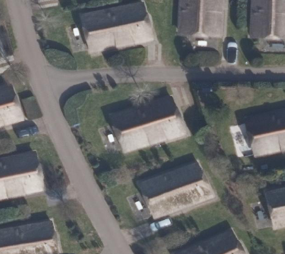 True ortho Luchtfoto op daksegment