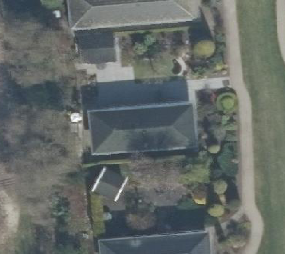 True ortho luchtfoto van Voorthuizen met zicht op woning