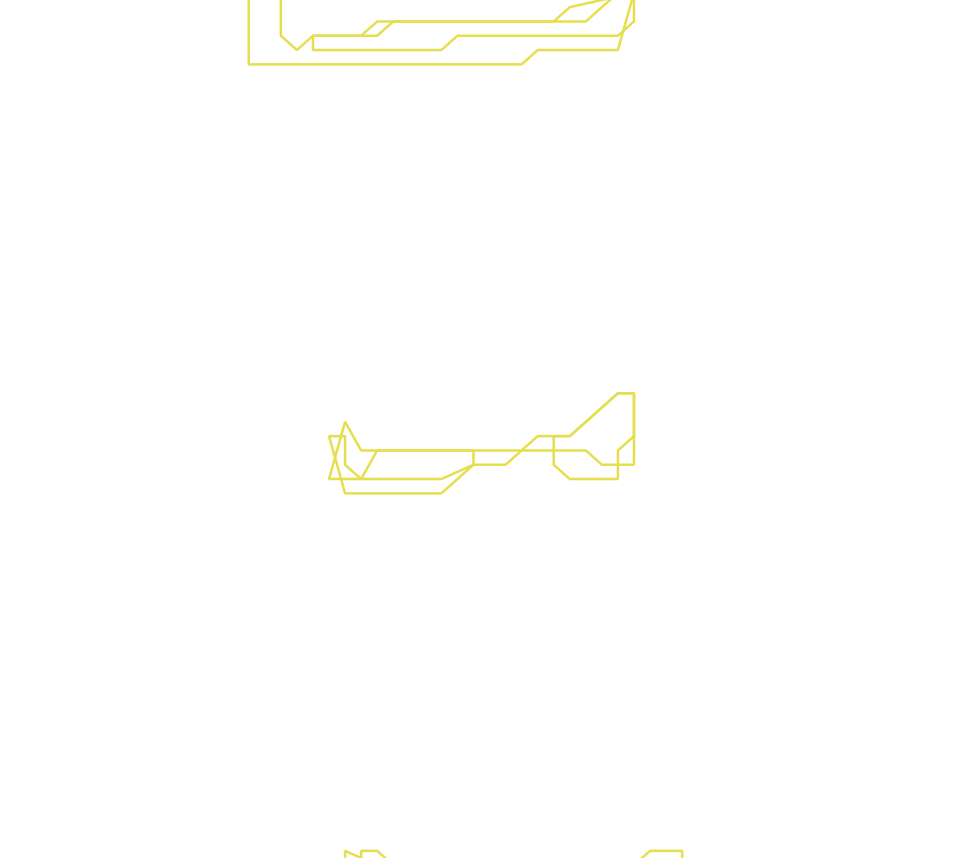 Daksegment ingezoomd met contourlijnen en structuurweergave