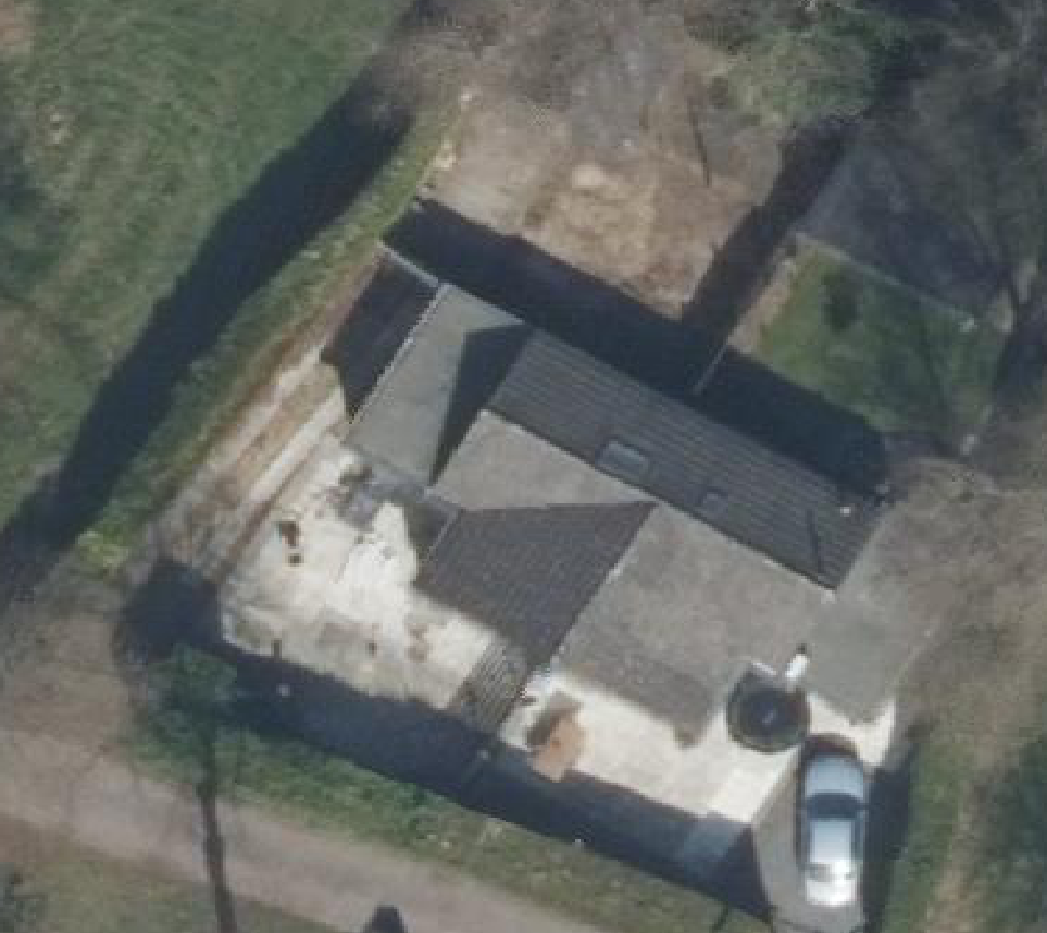 True ortho luchtfoto van Voorthuizen met zicht op woning