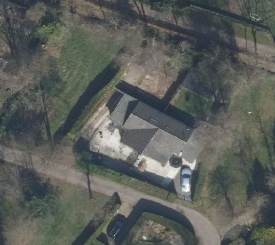 True ortho Luchtfoto op daksegment