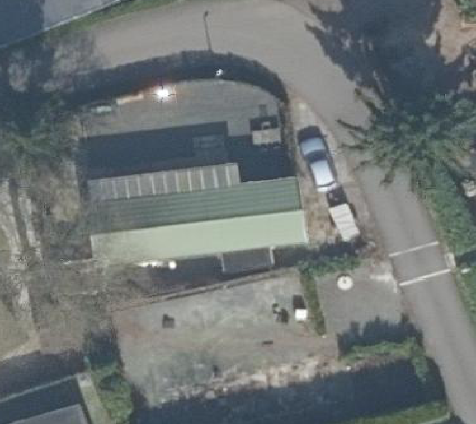 True ortho Luchtfoto op daksegment ingezoomd
