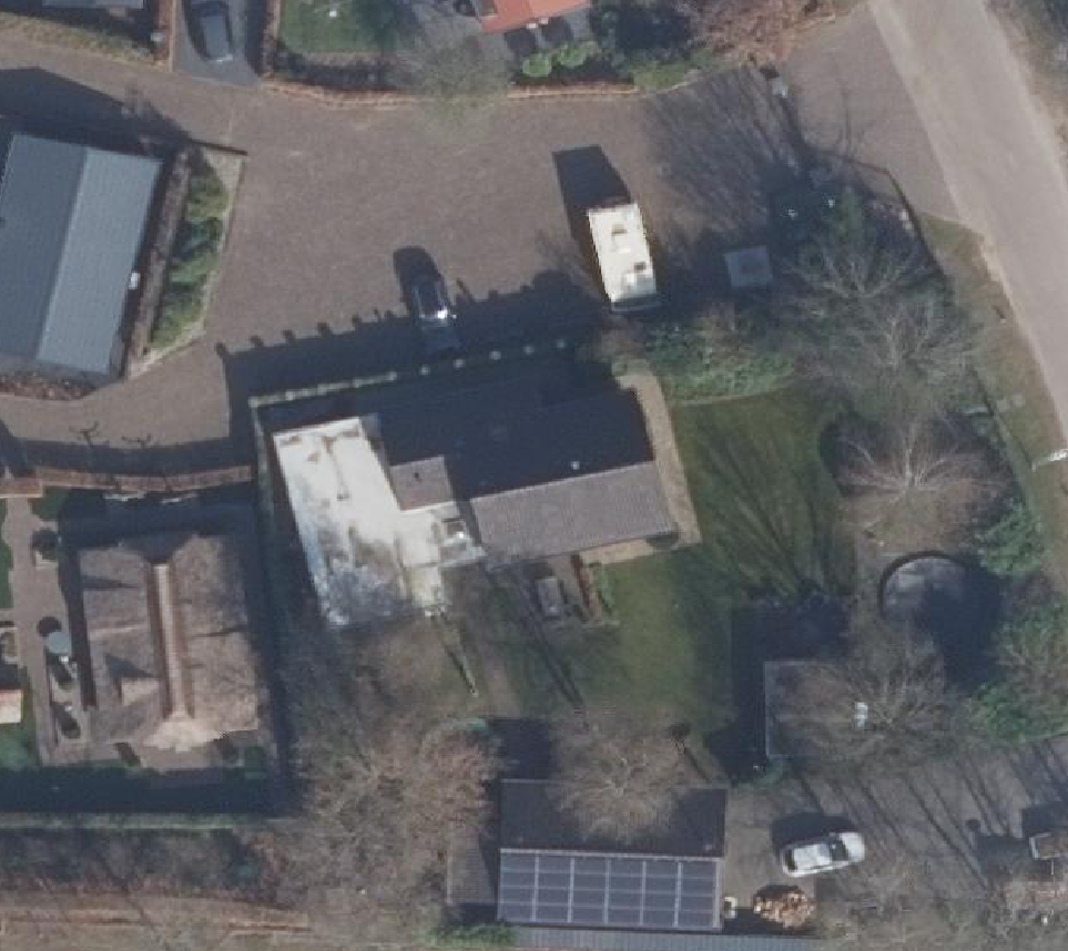 True ortho Luchtfoto op daksegment