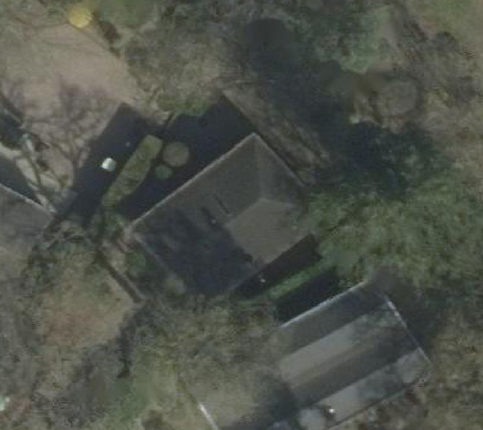 True ortho Luchtfoto op daksegment ingezoomd