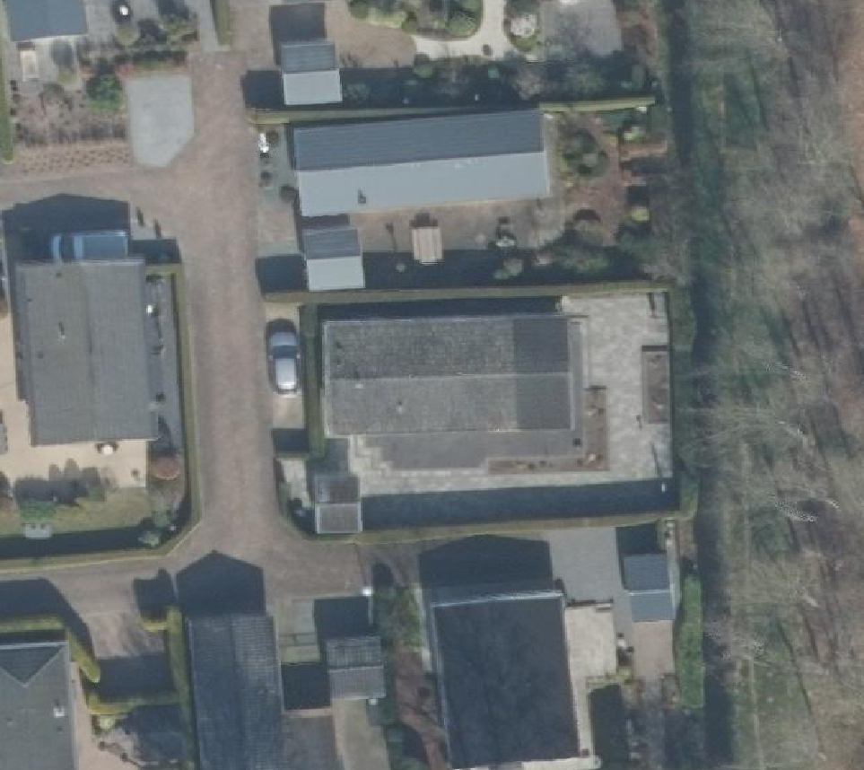 True ortho Luchtfoto op daksegment