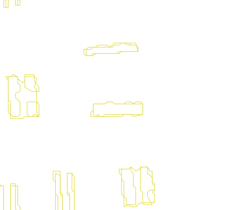 Daksegment met contourlijnen en structuurweergave