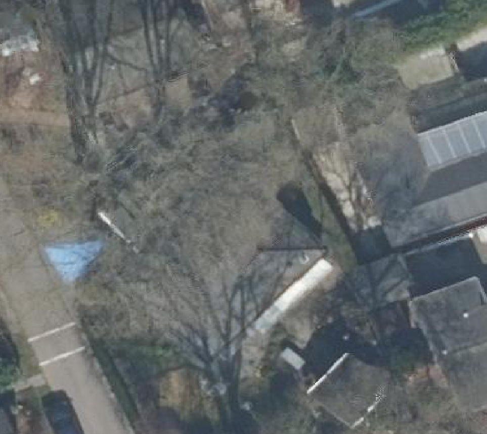 True ortho luchtfoto van Voorthuizen met zicht op woning