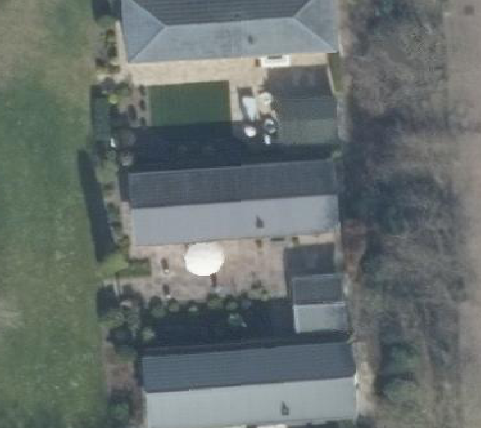 True ortho luchtfoto van Voorthuizen met zicht op woning