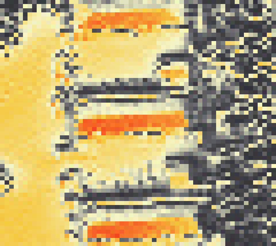 PV-irradiatie op daksegment ingezoomd met intensiteitsverdeling van zonlicht