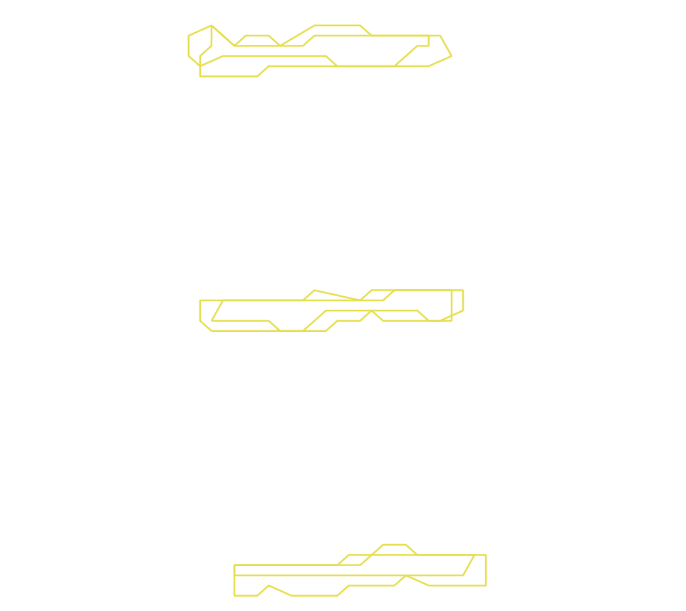 Daksegment ingezoomd met contourlijnen en structuurweergave