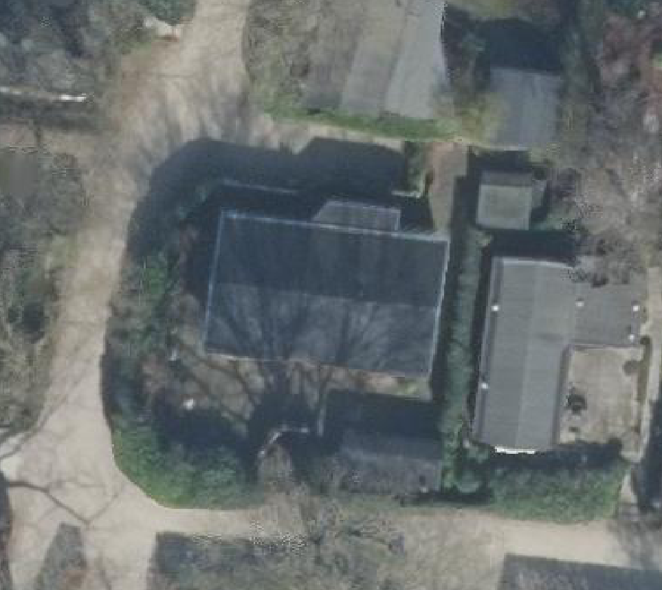 True ortho luchtfoto van Voorthuizen met zicht op woning
