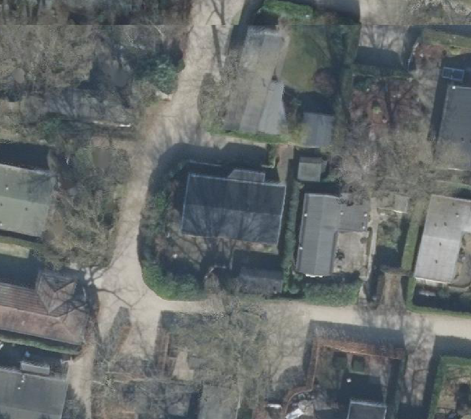 True ortho Luchtfoto op daksegment
