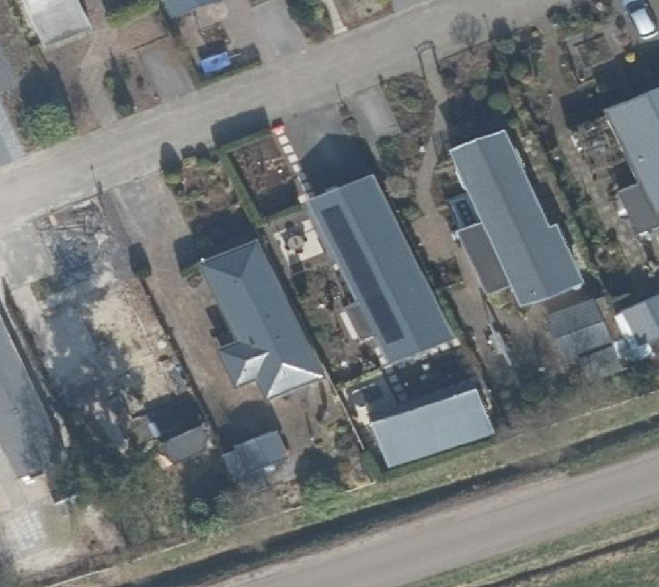 True ortho Luchtfoto op daksegment