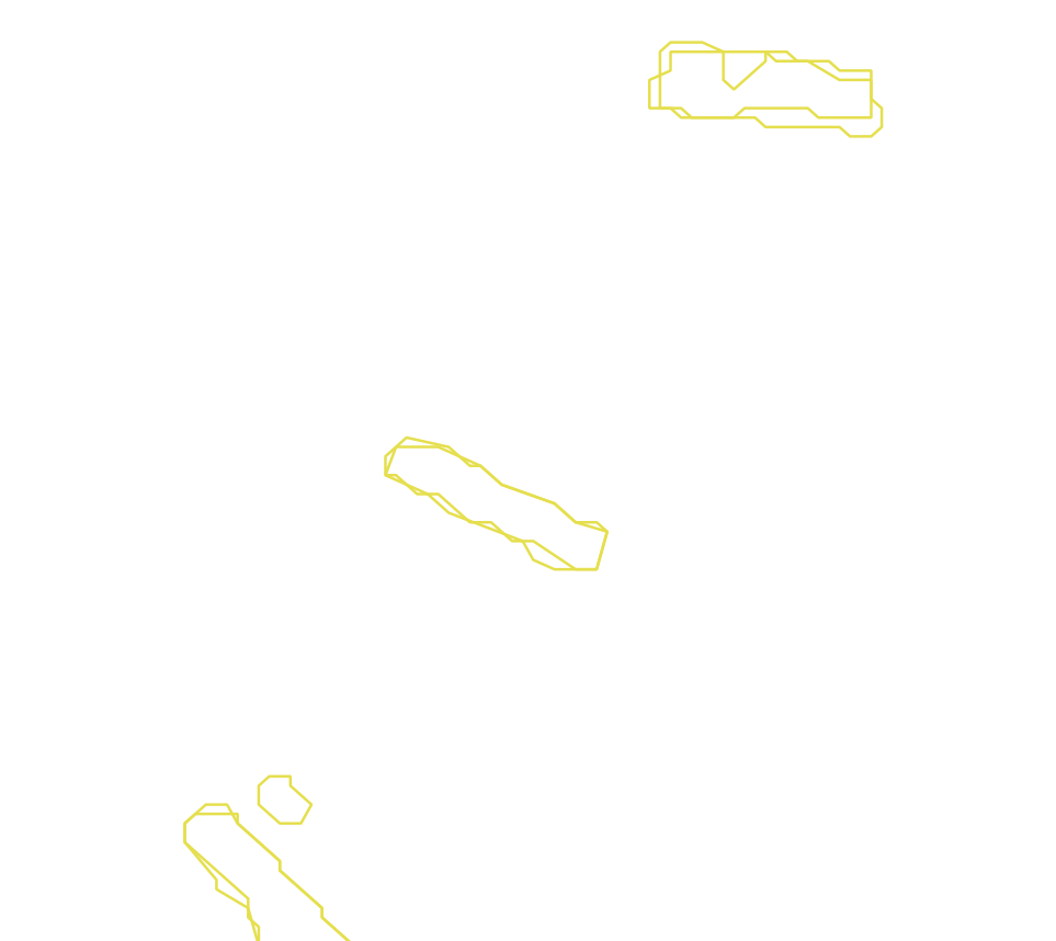 Daksegment met contourlijnen en structuurweergave