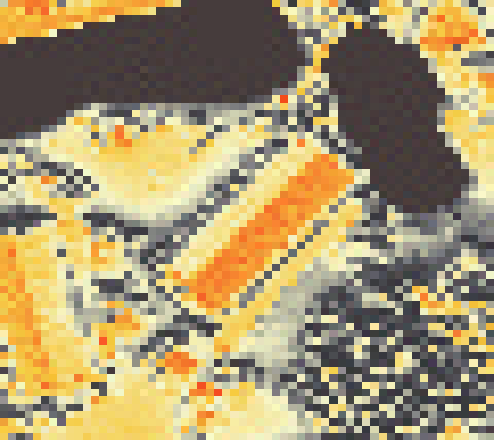 PV-irradiatie op daksegment ingezoomd met intensiteitsverdeling van zonlicht