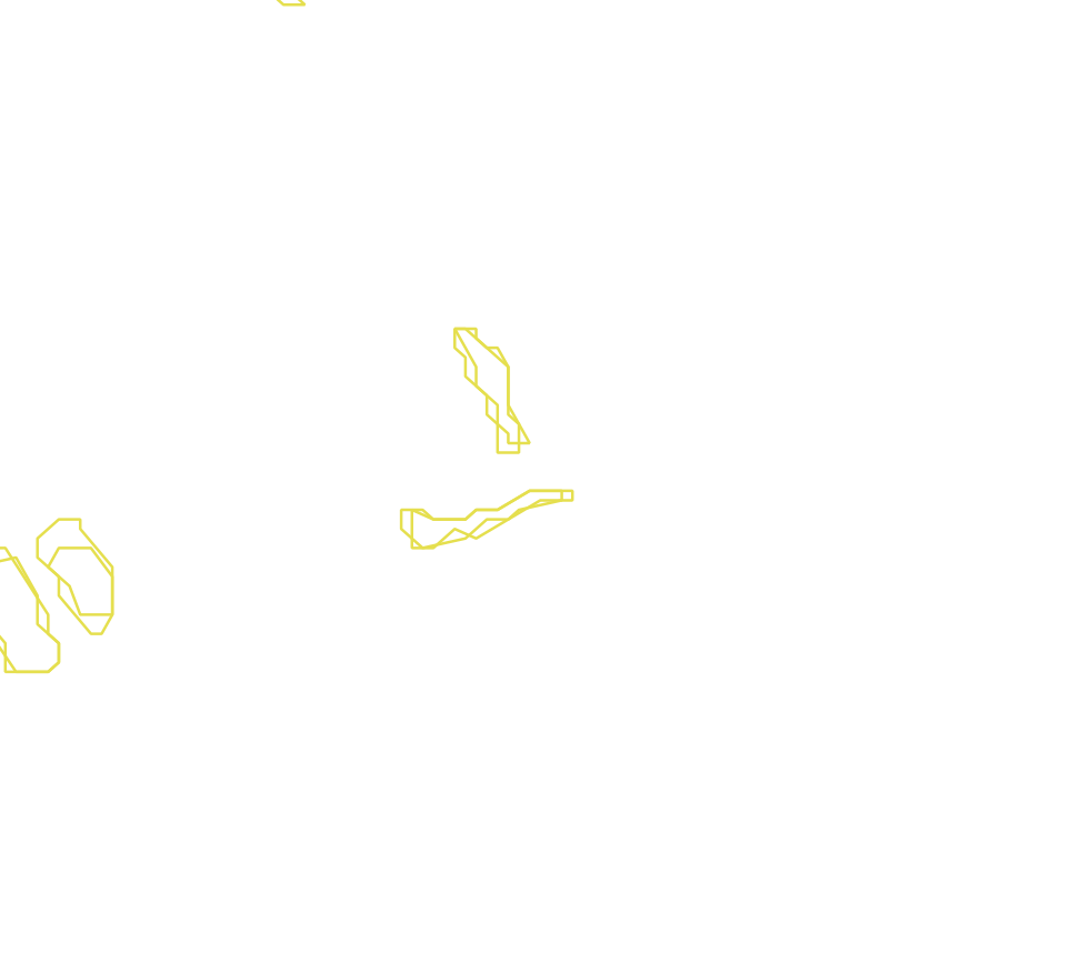 Daksegment met contourlijnen en structuurweergave