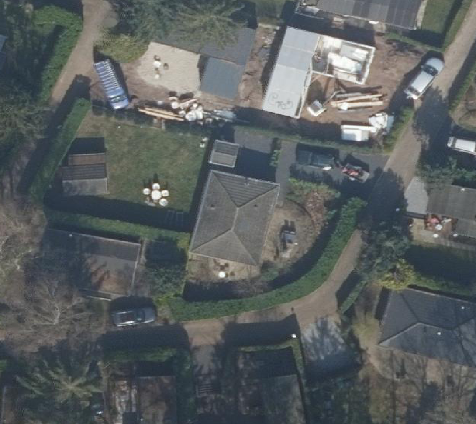 True ortho Luchtfoto op daksegment