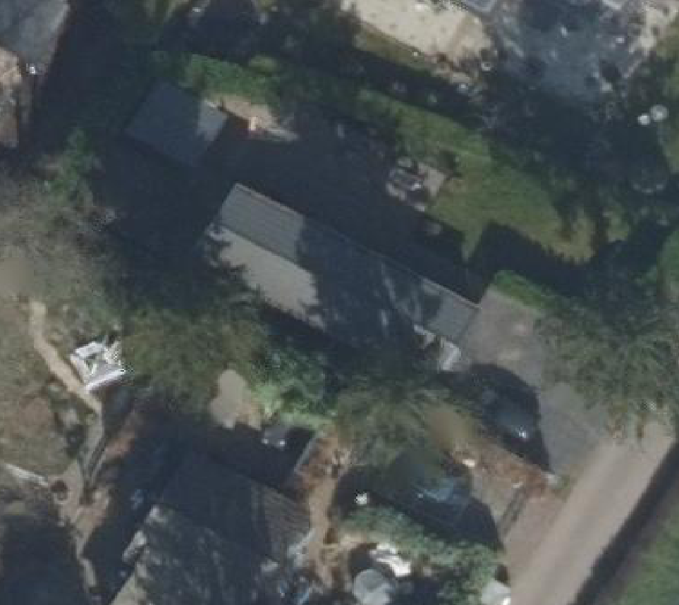 True ortho luchtfoto van Voorthuizen met zicht op woning
