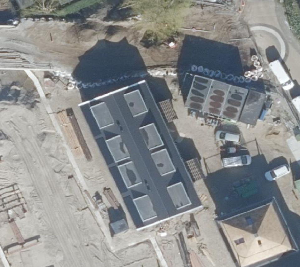 True ortho Luchtfoto op daksegment