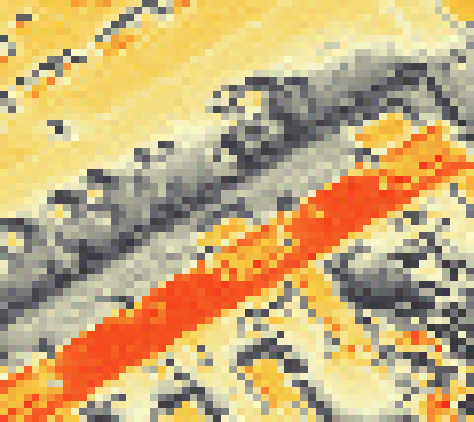 PV-irradiatie op daksegment ingezoomd met intensiteitsverdeling van zonlicht