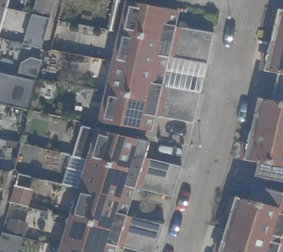 True ortho Luchtfoto op daksegment