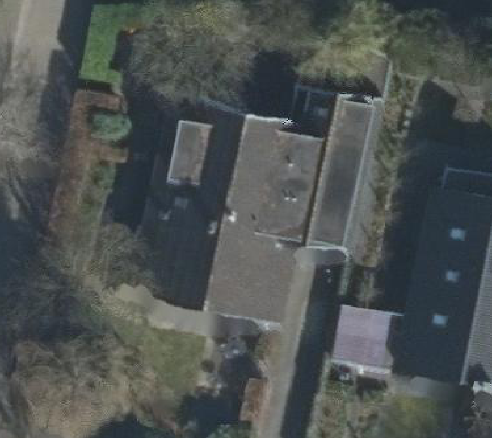 True ortho luchtfoto van Leusden met zicht op woning