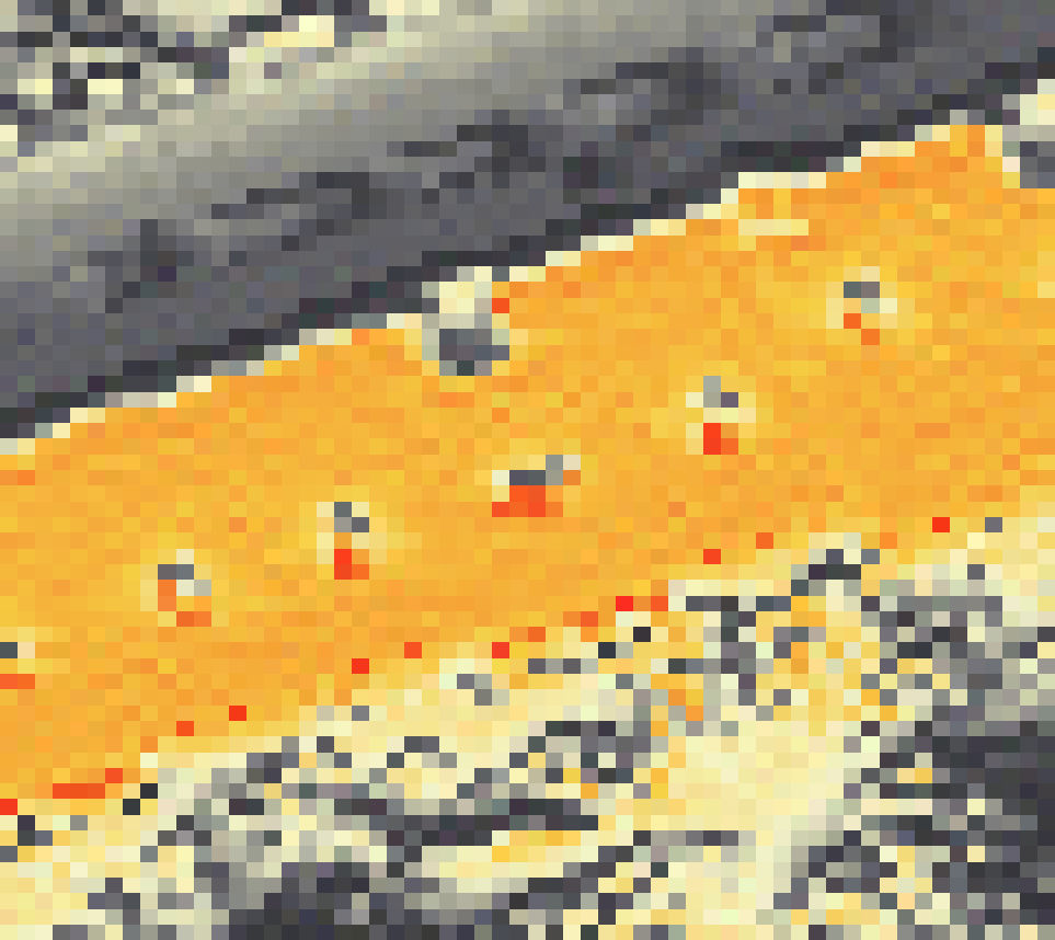 PV-irradiatie op daksegment ingezoomd met intensiteitsverdeling van zonlicht