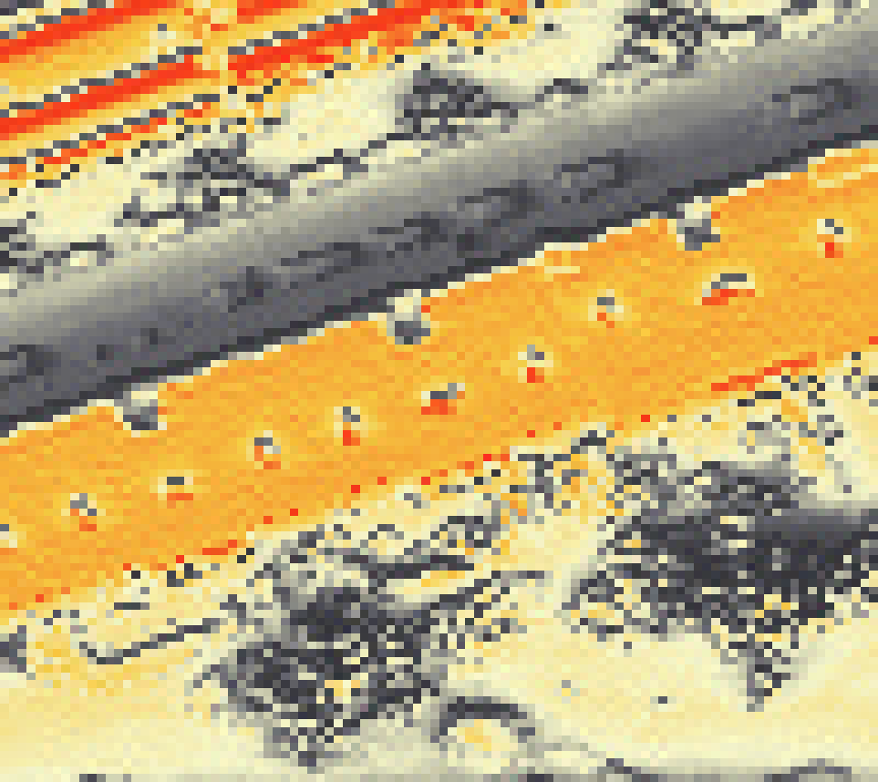 PV-irradiatie op daksegment met intensiteitsverdeling van zonlicht