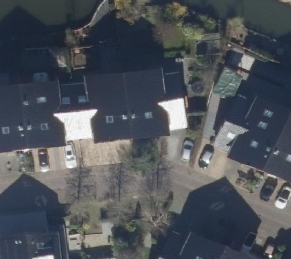 True ortho Luchtfoto op daksegment