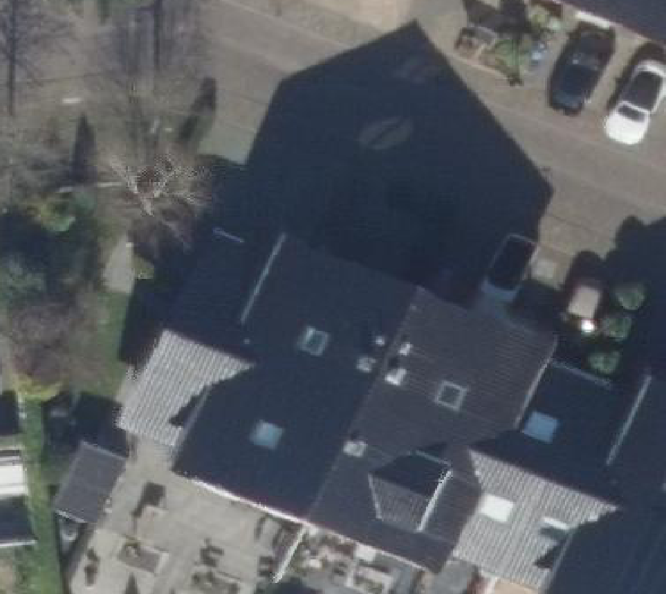 True ortho luchtfoto van Schiedam met zicht op woning