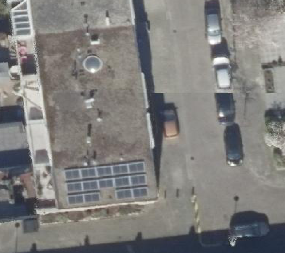 True ortho luchtfoto van Schiedam met zicht op woning