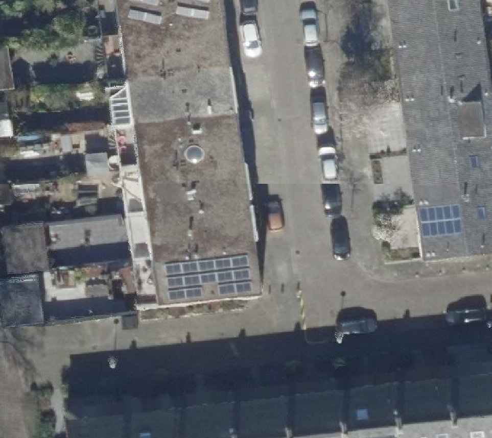 True ortho Luchtfoto op daksegment