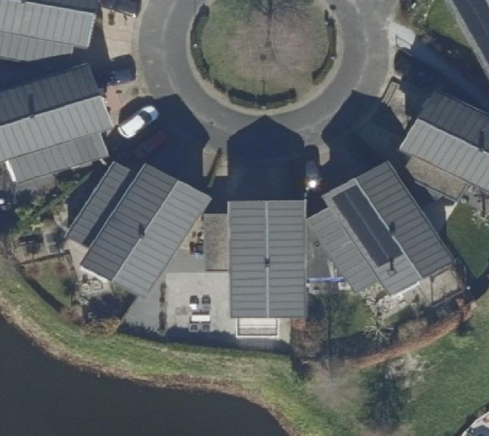 True ortho Luchtfoto op daksegment