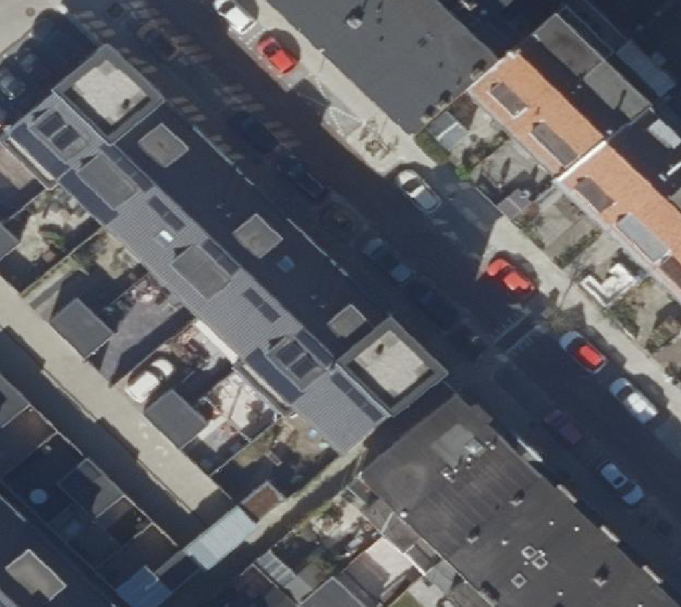 True ortho Luchtfoto op daksegment