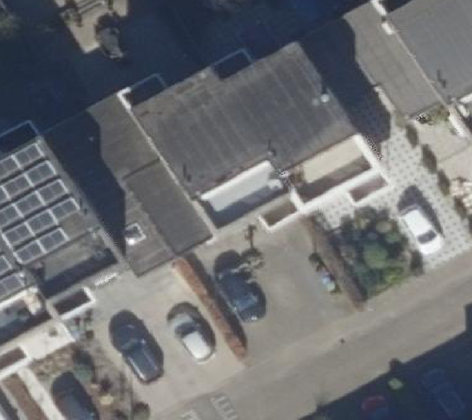 True ortho luchtfoto van Schiedam met zicht op woning