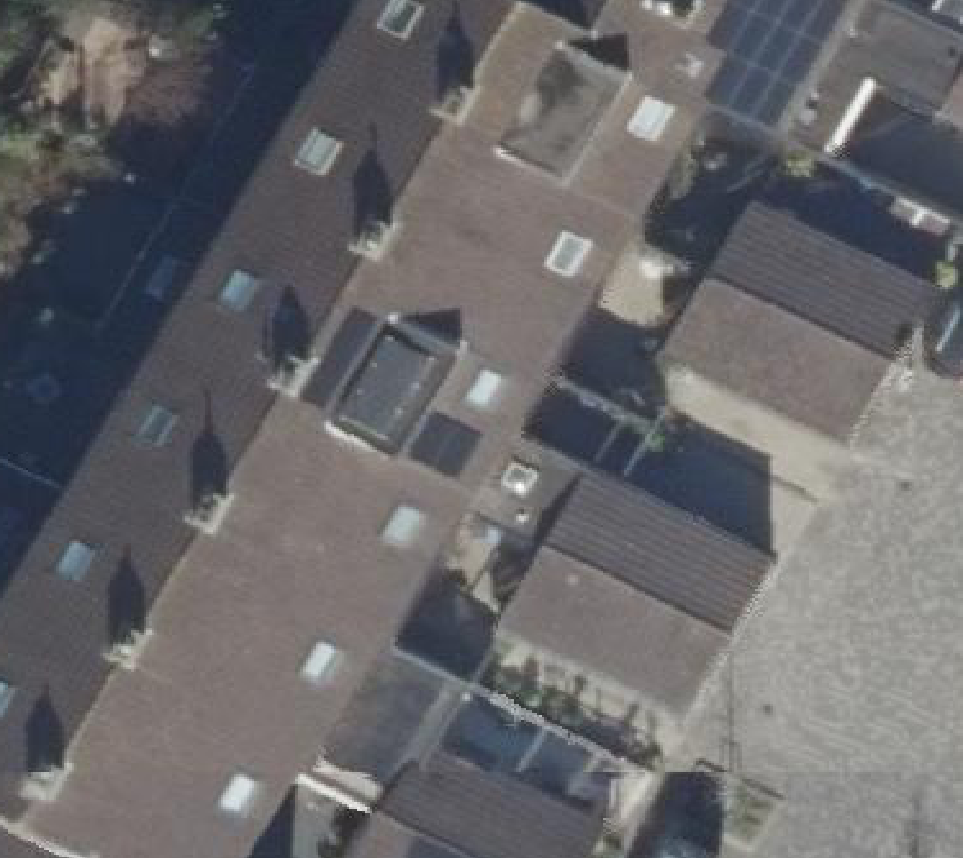 True ortho luchtfoto van Schiedam met zicht op woning