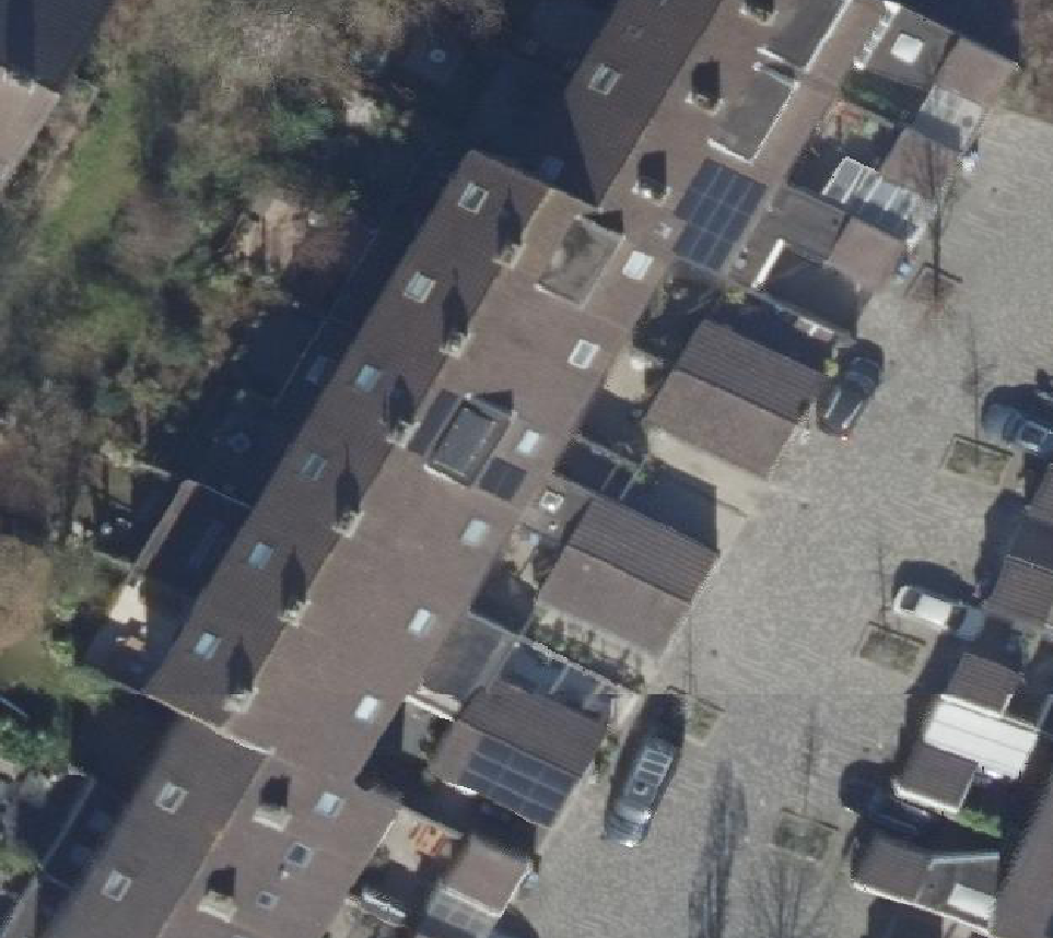 True ortho Luchtfoto op daksegment