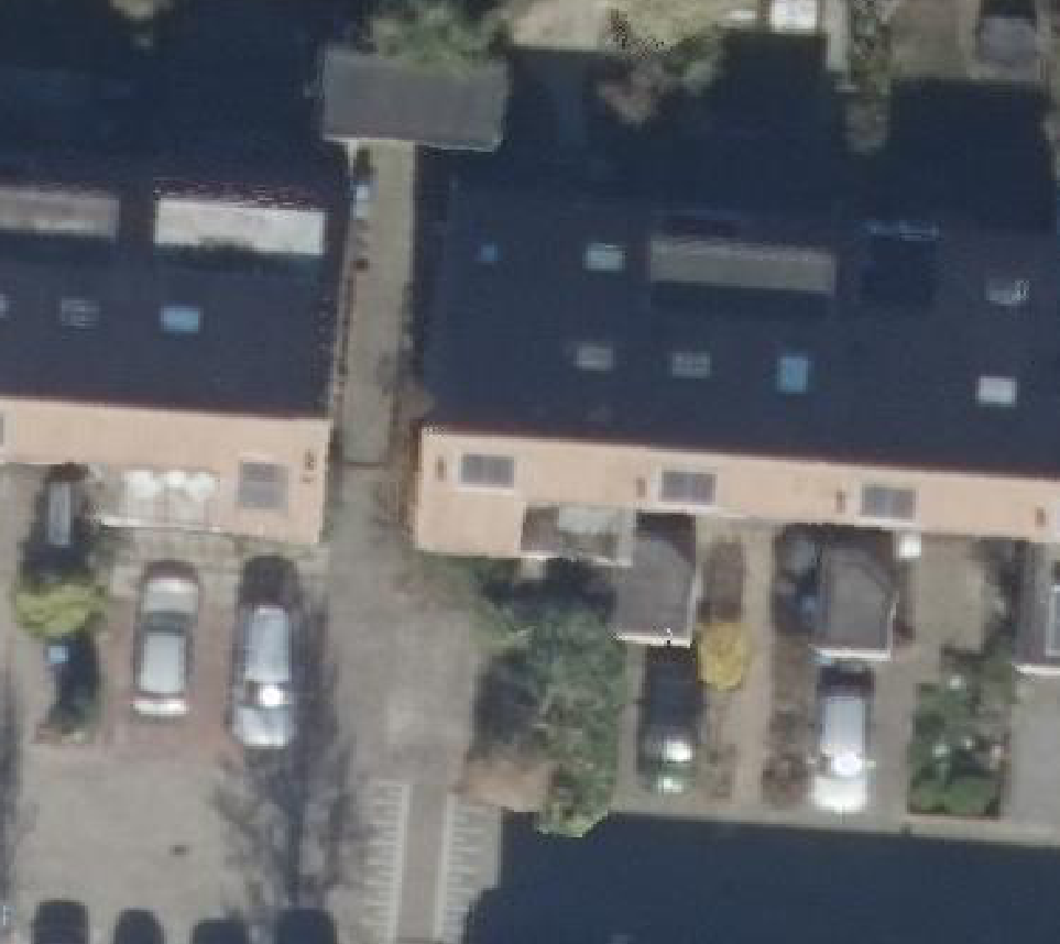 True ortho luchtfoto van Schiedam met zicht op woning
