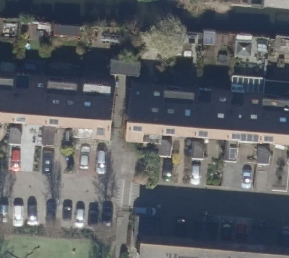 True ortho Luchtfoto op daksegment