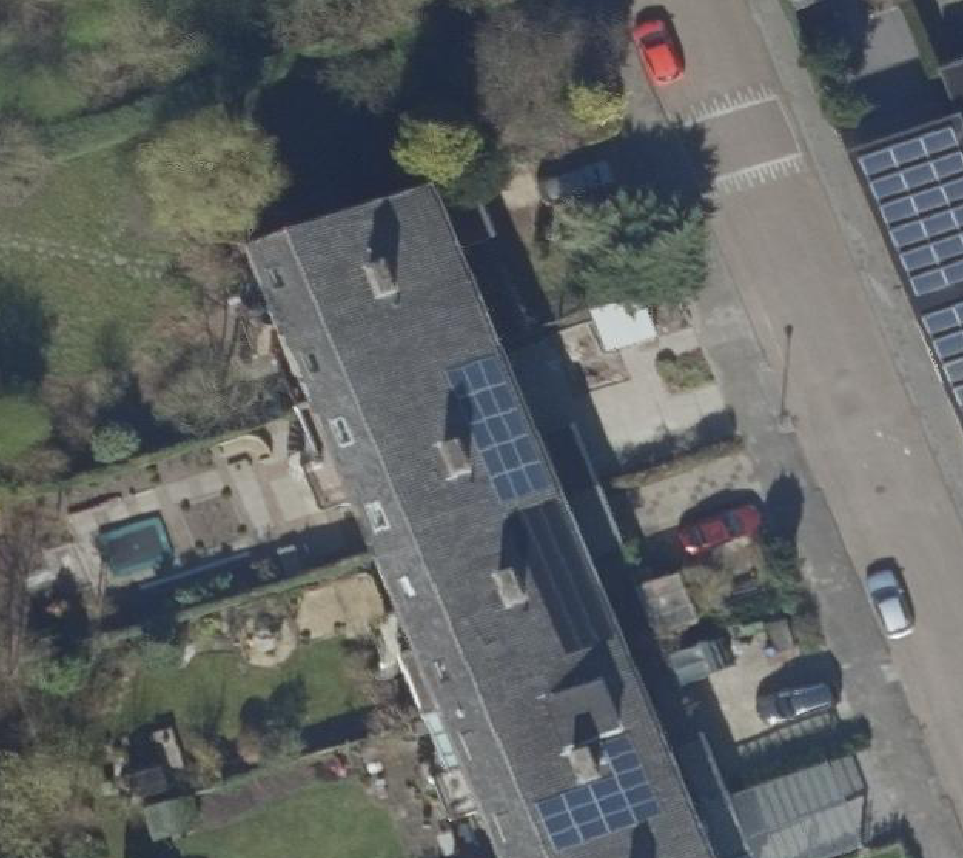 True ortho Luchtfoto op daksegment