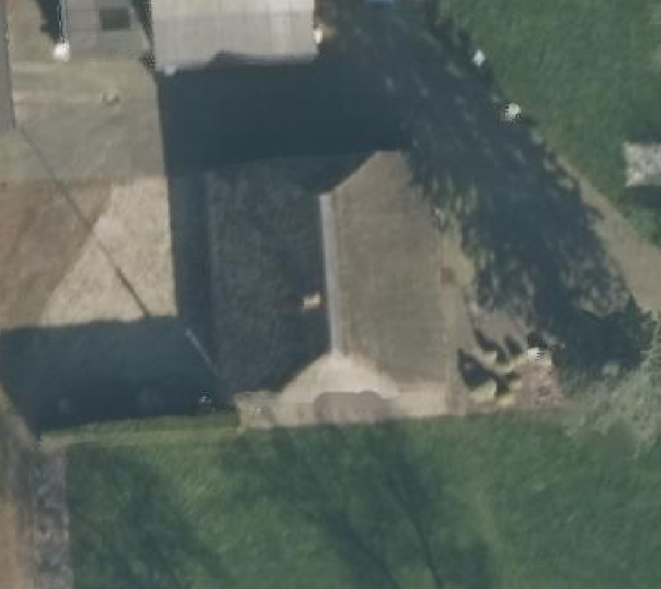 True ortho luchtfoto van Vaassen met zicht op woning
