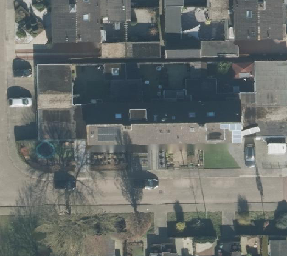 True ortho Luchtfoto op daksegment