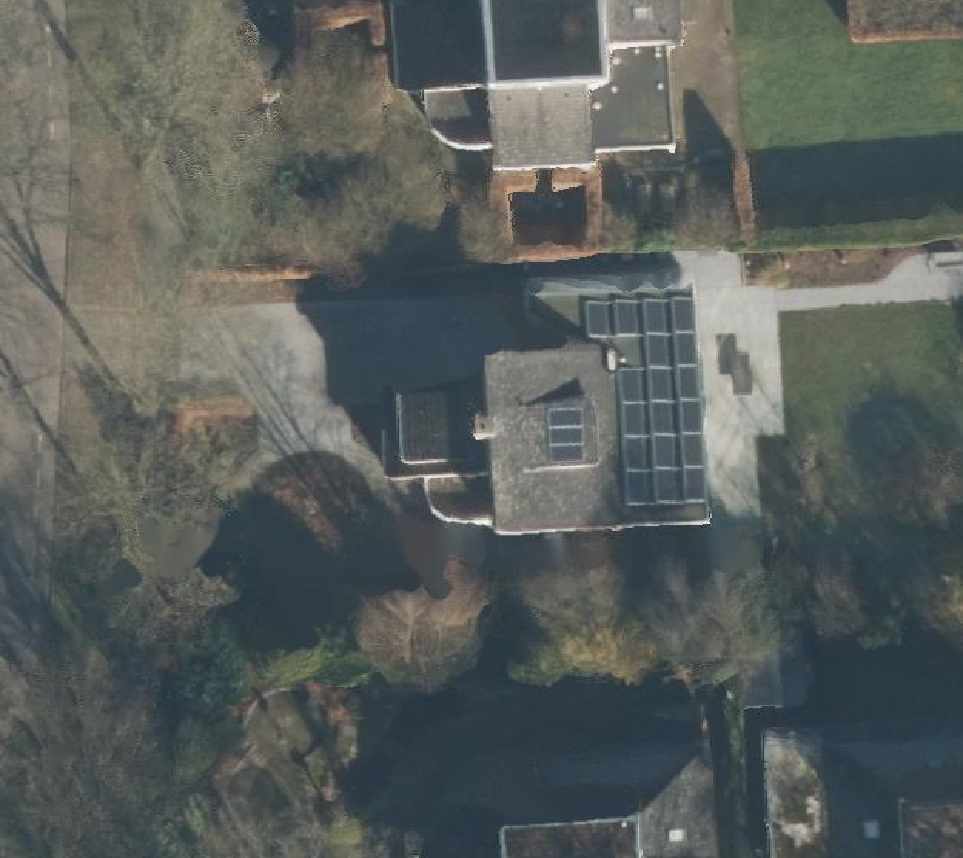 True ortho Luchtfoto op daksegment